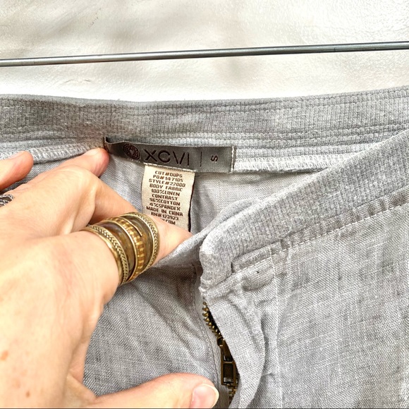 Sweet LINEN wide leg pants w raw edge🤍 - Picture 7 of 9